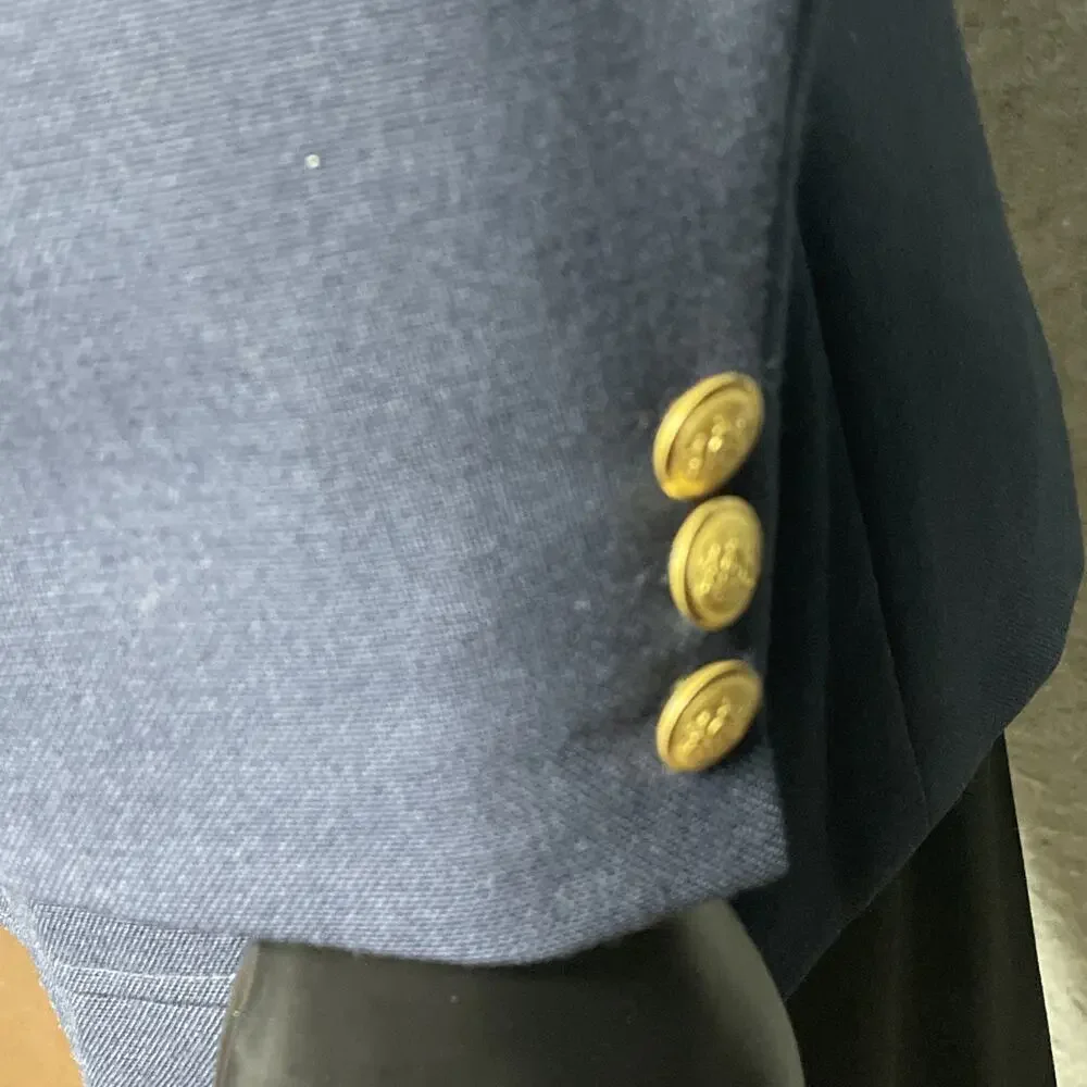 Vtg Stafford Mens 40R Navy Blazer Gold Buttons USA Tailored Sport Coat‎ Classic